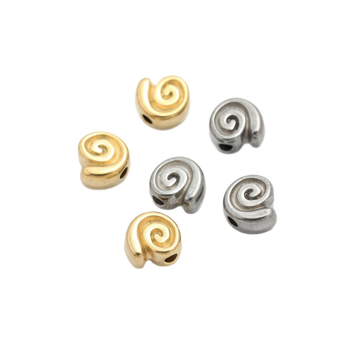 Snails Love Charms Jewelry Accessories In Golden Titanium Steel