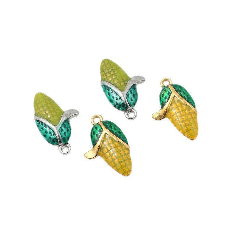 Sweet Style Jewelry Accessories Featuring Fruit Pattern In Golden Titanium Steel