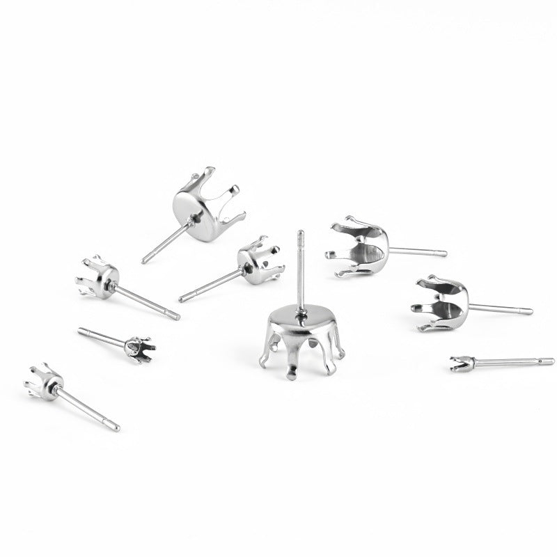 304 Stainless Steel Earring Findings With 3mm Diameter, Perfect For Love Charms Jewelry Making