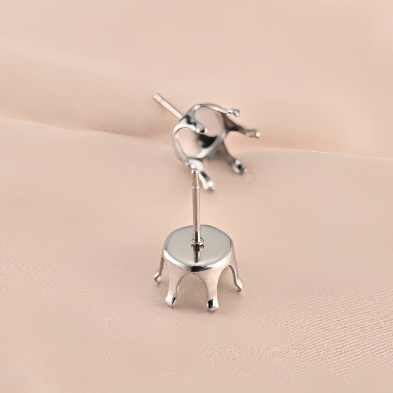 304 Stainless Steel Earring Findings With 3mm Diameter, Perfect For Love Charms Jewelry Making
