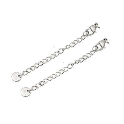 Original Design Round Extension Chain In Golden Titanium Steel With PVD Coated Finish, 1 Piece Jewelry Accessory