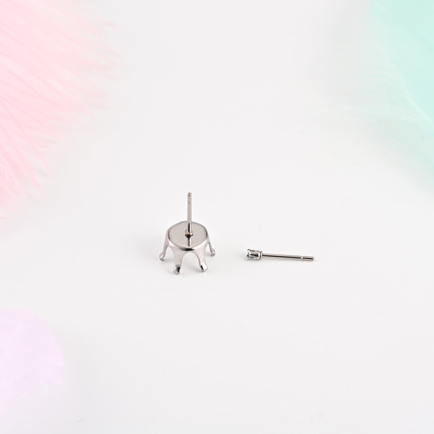304 Stainless Steel Earring Findings With 3mm Diameter, Perfect For Love Charms Jewelry Making