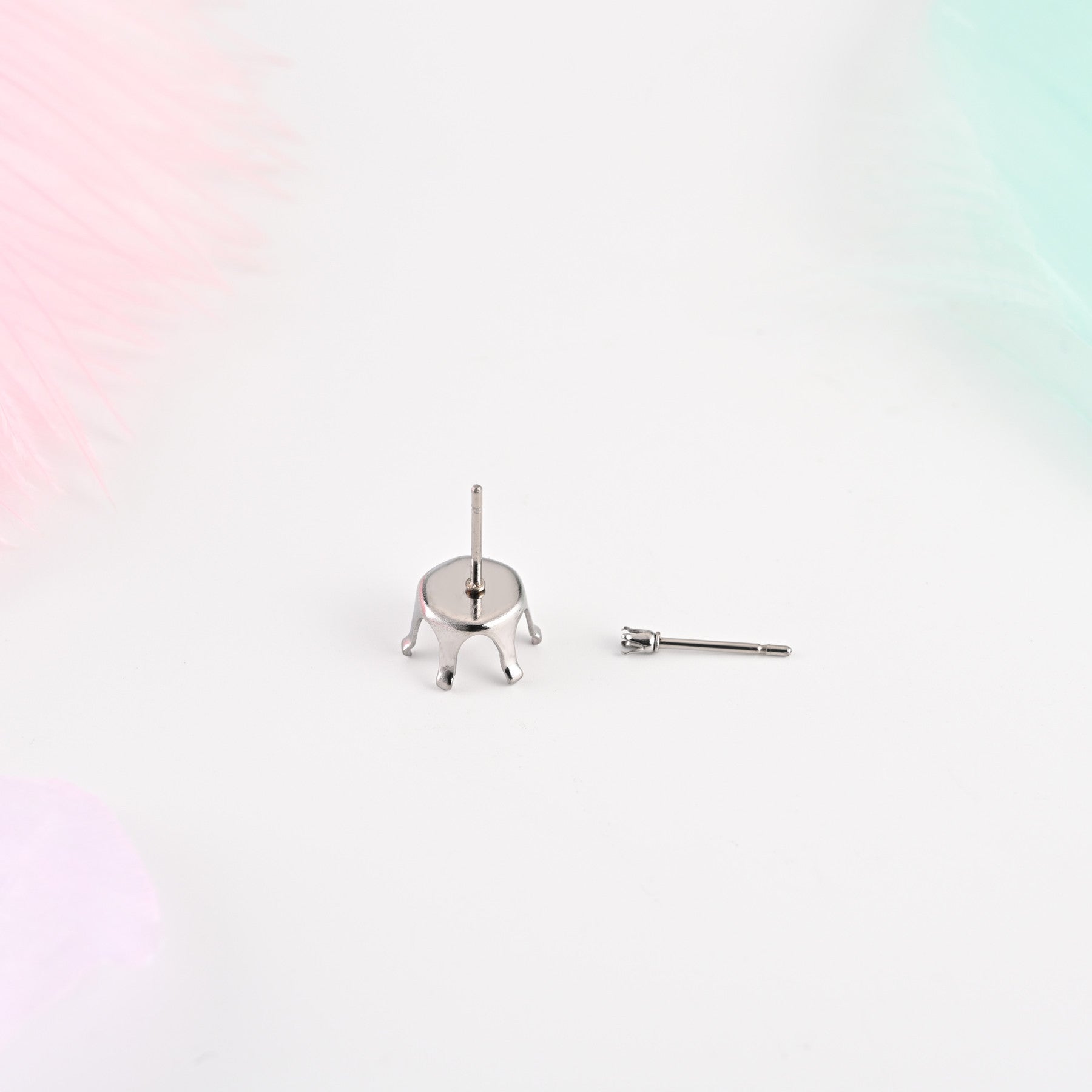 304 Stainless Steel Earring Findings With 3mm Diameter, Perfect For Love Charms Jewelry Making