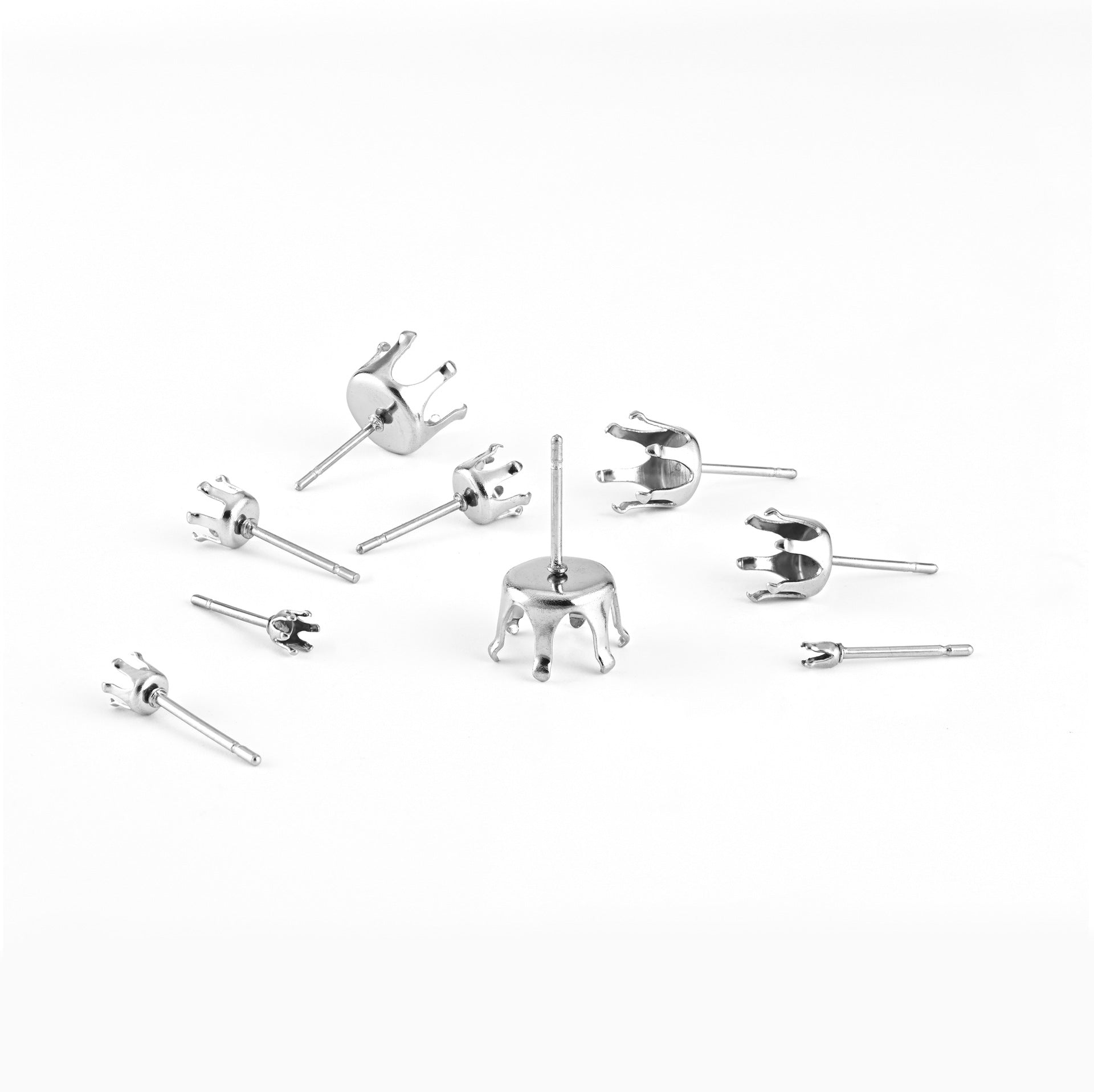 304 Stainless Steel Earring Findings With 3mm Diameter, Perfect For Love Charms Jewelry Making