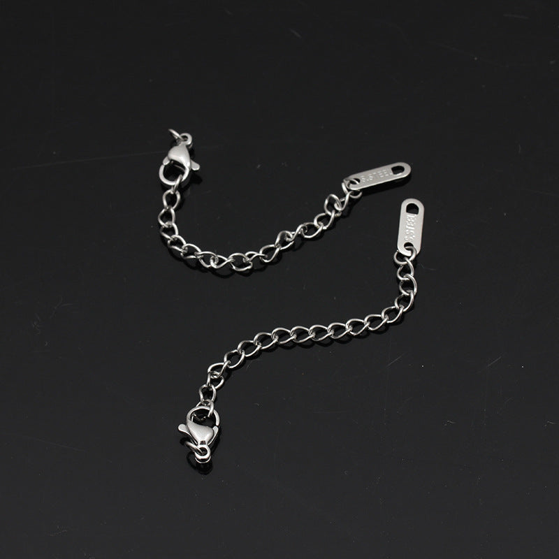 Original Design Round Extension Chain In Golden Titanium Steel With PVD Coated Finish, 1 Piece Jewelry Accessory