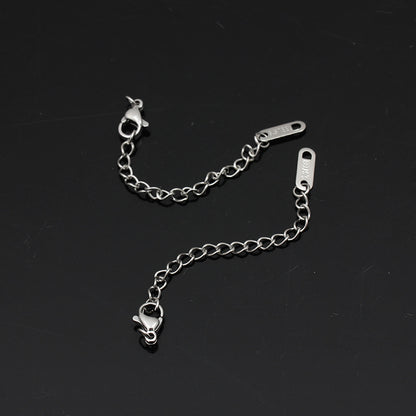 Original Design Round Extension Chain In Golden Titanium Steel With PVD Coated Finish, 1 Piece Jewelry Accessory
