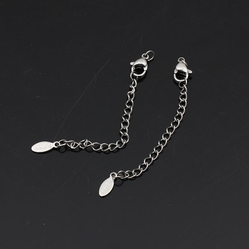 Original Design Round Extension Chain In Golden Titanium Steel With PVD Coated Finish, 1 Piece Jewelry Accessory