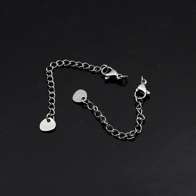 Original Design Round Extension Chain In Golden Titanium Steel With PVD Coated Finish, 1 Piece Jewelry Accessory