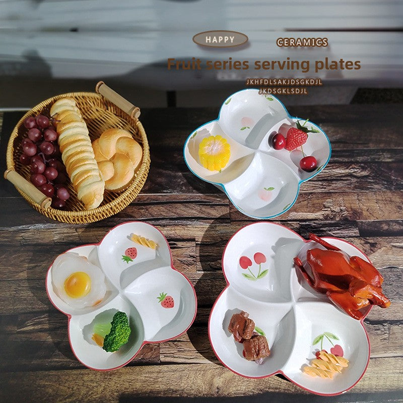 Ceramics Fruit Tableware Plate, Elegant Design For Kitchen And Dining Use