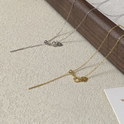 18K Gold Needle Pull Chain