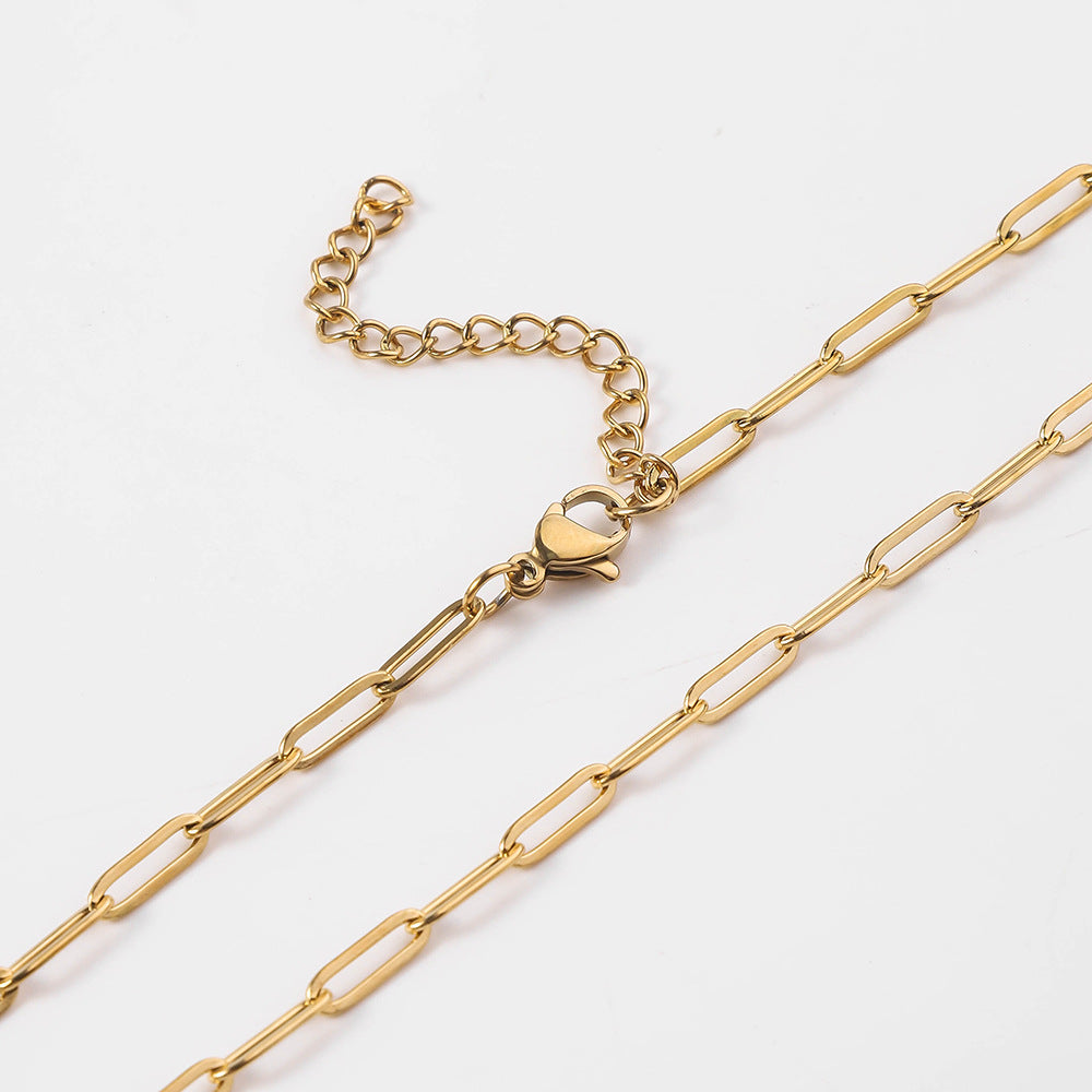 Unisex Cross Necklace For Love Charms Featuring Steel Color Cable Chain, 1 Piece