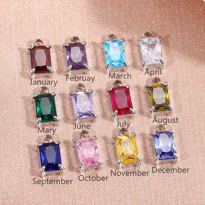 Elegant Rectangle Love Charms Jewelry Accessories In Golden 316L Stainless Steel