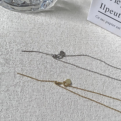 For Love Charms Necklace In 925 Sterling Silver With 18K Real Gold Plated Featuring Slider Chain In Golden