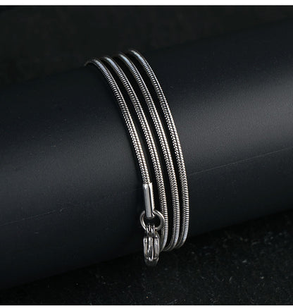 For Love Charms Necklace In Steel Color, Made With Durable Titanium Steel