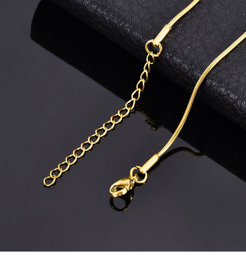 For Love Charms Necklace In Steel Color, Made With Durable Titanium Steel