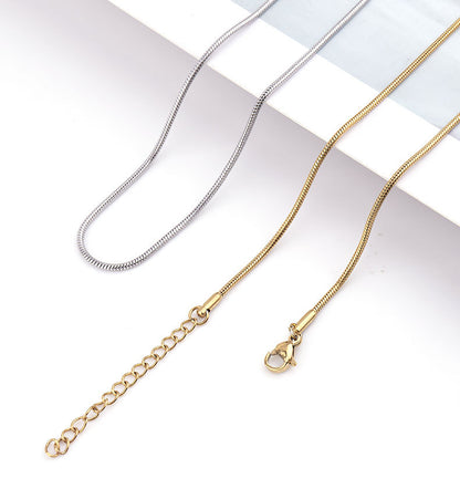 For Love Charms Necklace In Steel Color, Made With Durable Titanium Steel