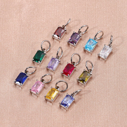 Elegant Rectangle Love Charms Jewelry Accessories In Golden 316L Stainless Steel