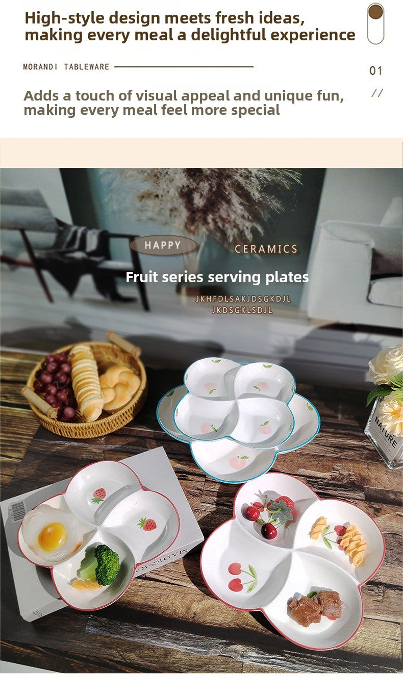 Ceramics Fruit Tableware Plate, Elegant Design For Kitchen And Dining Use