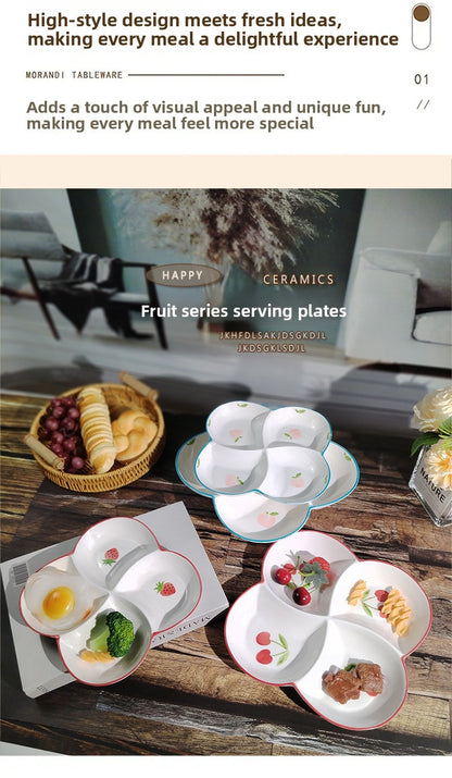Ceramics Fruit Tableware Plate, Elegant Design For Kitchen And Dining Use
