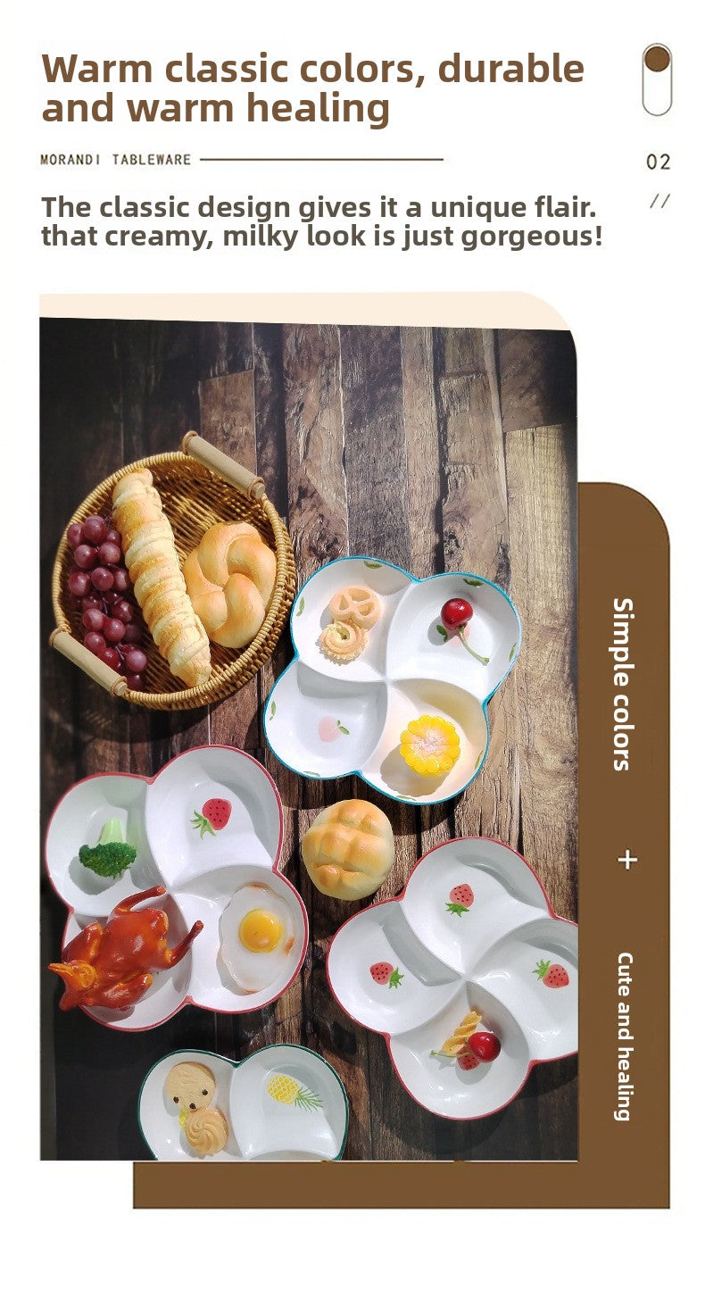 Ceramics Fruit Tableware Plate, Elegant Design For Kitchen And Dining Use