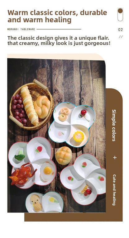 Ceramics Fruit Tableware Plate, Elegant Design For Kitchen And Dining Use