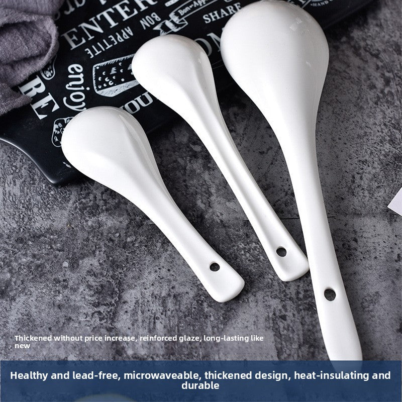 Ceramics Tableware Spoon For Kitchen And Drinking Utensils
