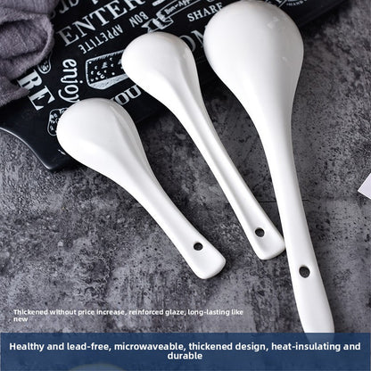 Ceramics Tableware Spoon For Kitchen And Drinking Utensils