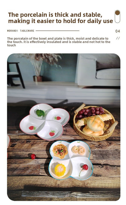Ceramics Fruit Tableware Plate, Elegant Design For Kitchen And Dining Use