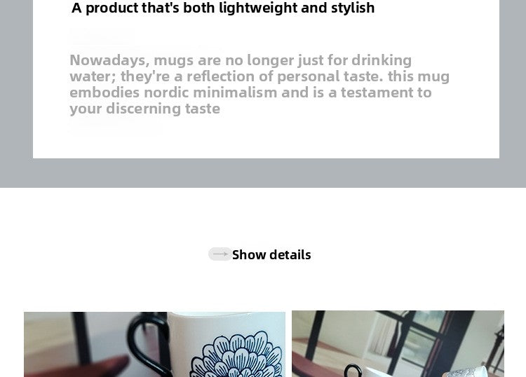 Retro Style Ceramic Mug Featuring Beautiful Flowers Design, Perfect For Coffee And Tea Lovers