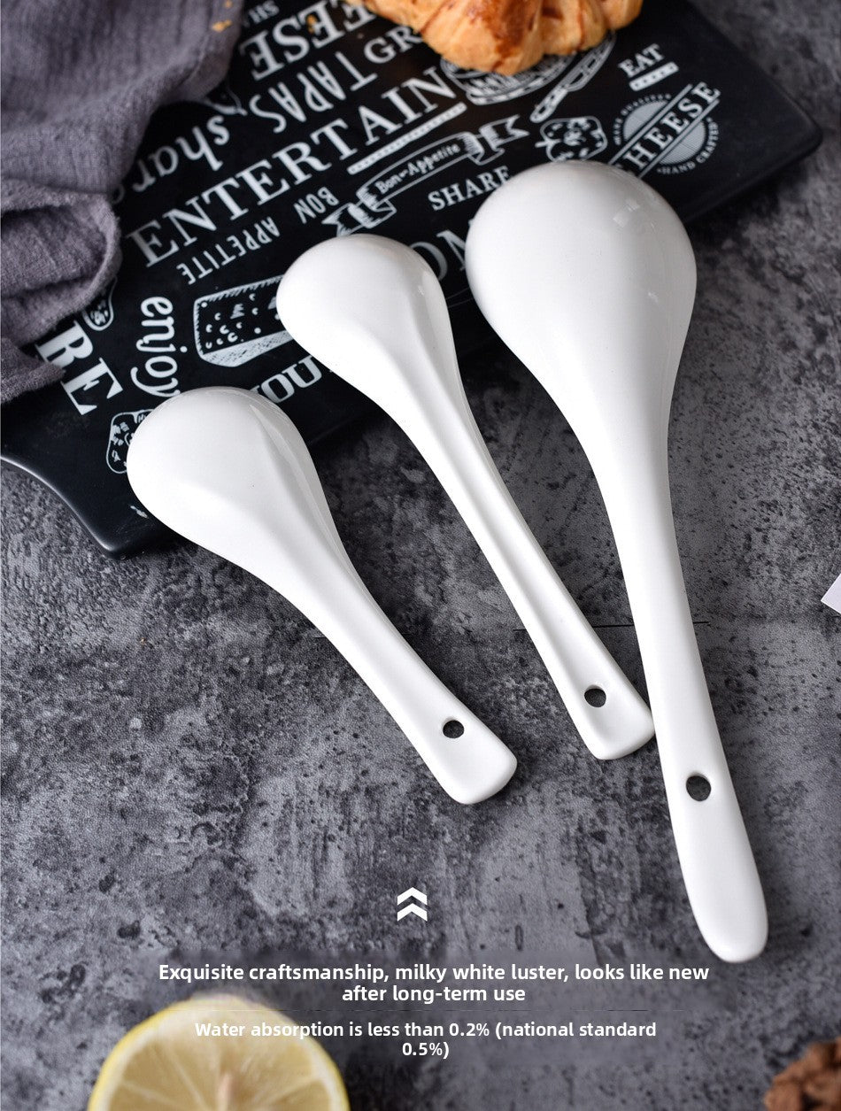 Ceramics Tableware Spoon For Kitchen And Drinking Utensils