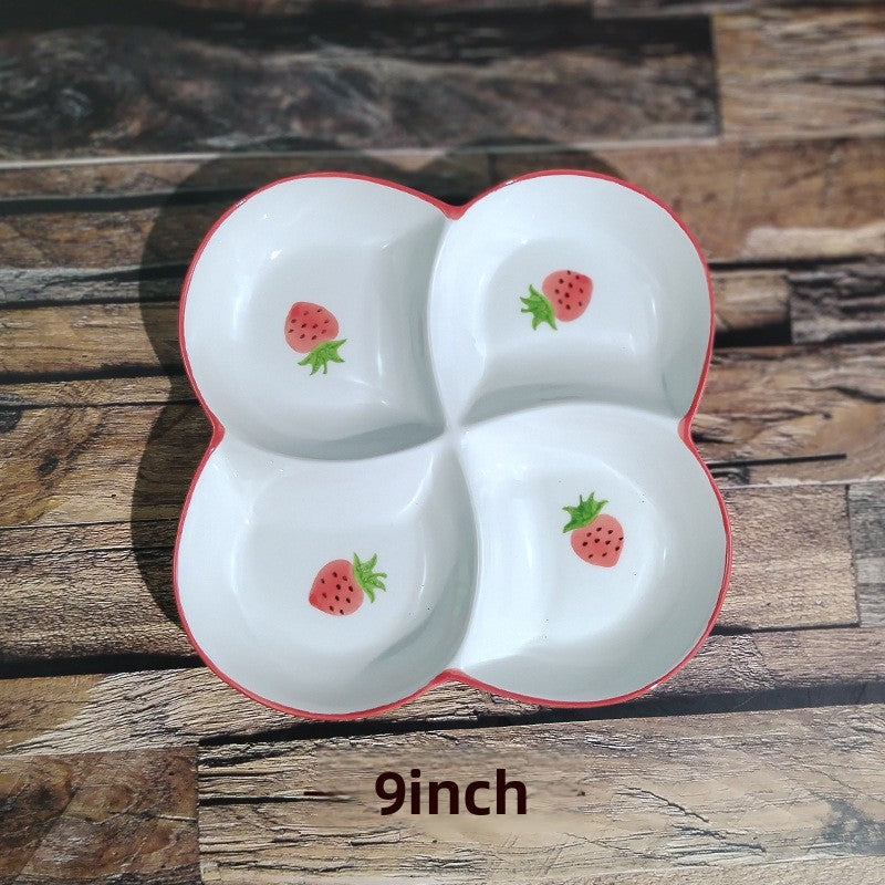 Ceramics Fruit Tableware Plate, Elegant Design For Kitchen And Dining Use