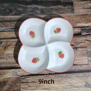 9inch Strawberry Four-quarter Plate