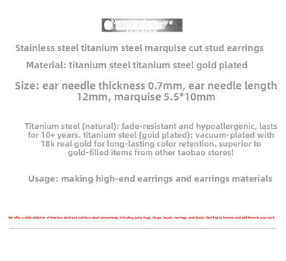 PVD Coated Titanium Steel Love Charms Jewelry Accessories In Golden