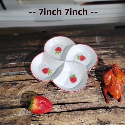 Ceramics Fruit Tableware Plate, Elegant Design For Kitchen And Dining Use