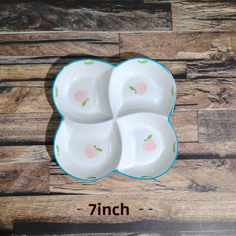 Ceramics Fruit Tableware Plate, Elegant Design For Kitchen And Dining Use