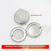Titanium Steel Peony Round Box, 1 Piece