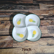 7inch Pineapple Four-Grid Plate