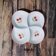 9inch Cherry Four-point Grids Plate