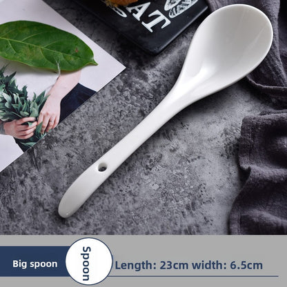 Ceramics Tableware Spoon For Kitchen And Drinking Utensils