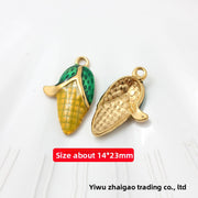 Titanium Steel Plated 18K Gold Corn, 1 Piece
