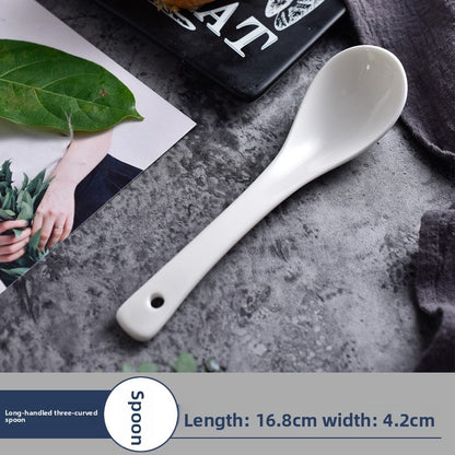 Ceramics Tableware Spoon For Kitchen And Drinking Utensils