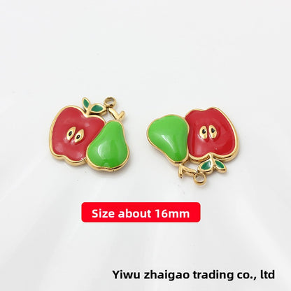 Sweet Style Jewelry Accessories Featuring Fruit Pattern In Golden Titanium Steel