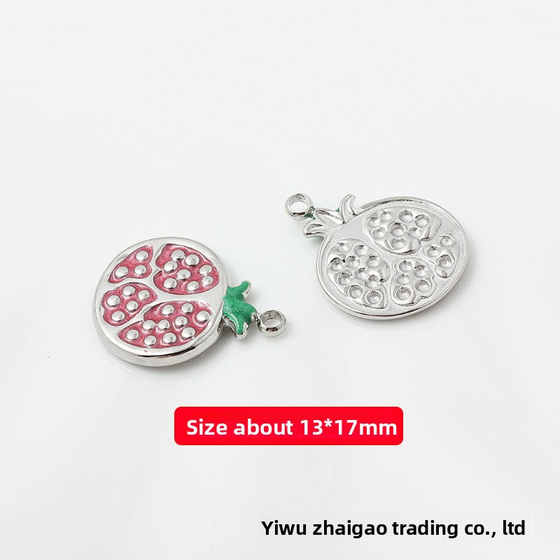 Sweet Style Jewelry Accessories Featuring Fruit Pattern In Golden Titanium Steel