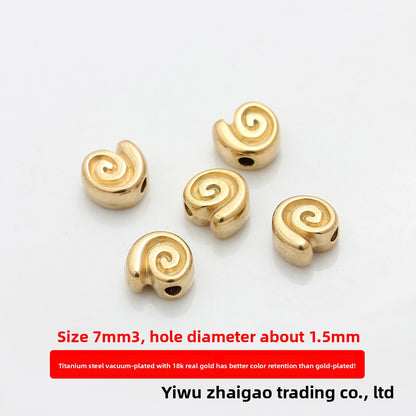 Snails Love Charms Jewelry Accessories In Golden Titanium Steel