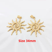 Type B 18K Gold Titanium Steel Sun, 1 Piece
