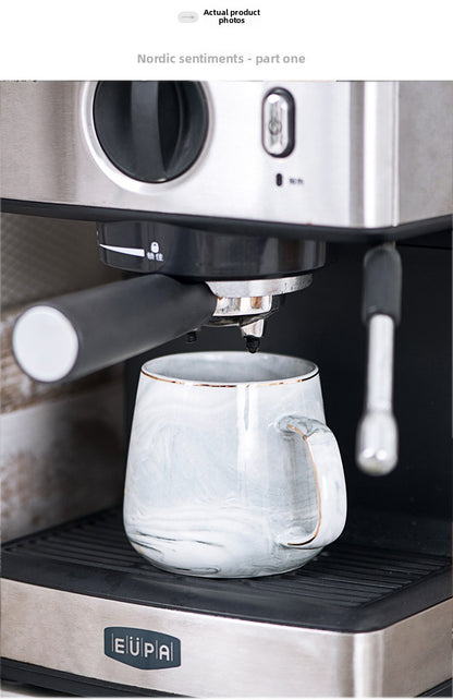 Solid Color Ceramics Cup Featuring Durable Ceramic Material In Classic Design