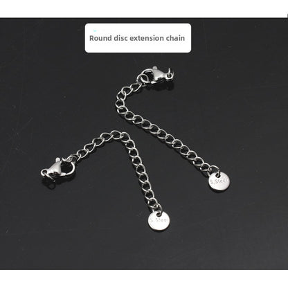 Original Design Round Extension Chain In Golden Titanium Steel With PVD Coated Finish, 1 Piece Jewelry Accessory