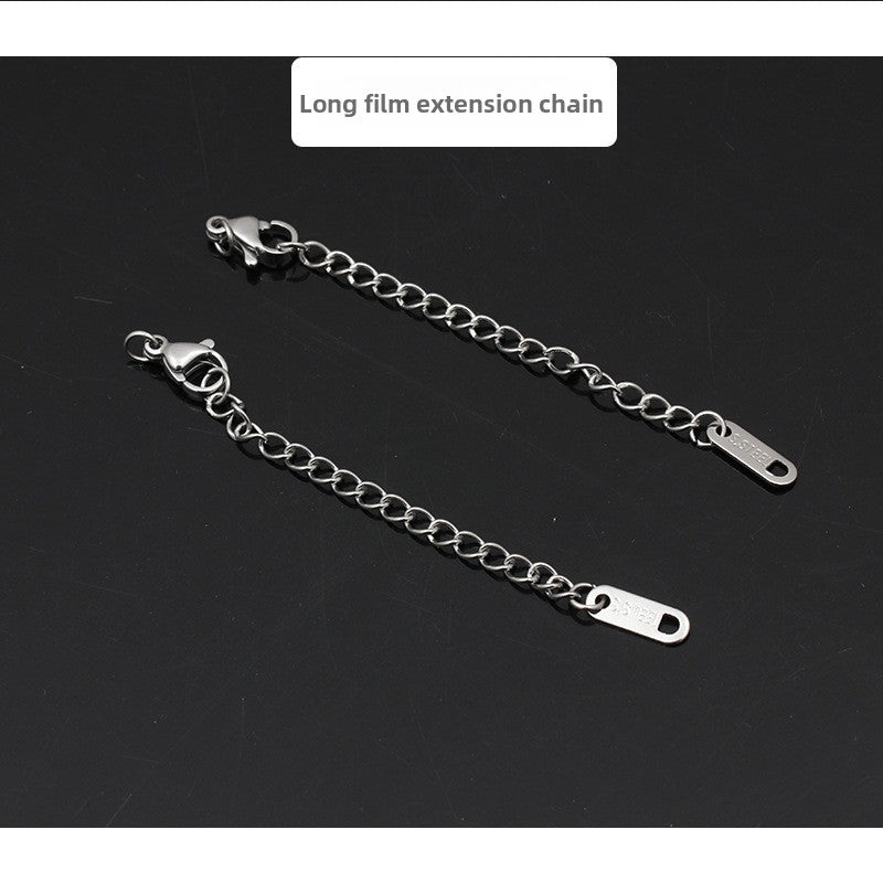 Original Design Round Extension Chain In Golden Titanium Steel With PVD Coated Finish, 1 Piece Jewelry Accessory