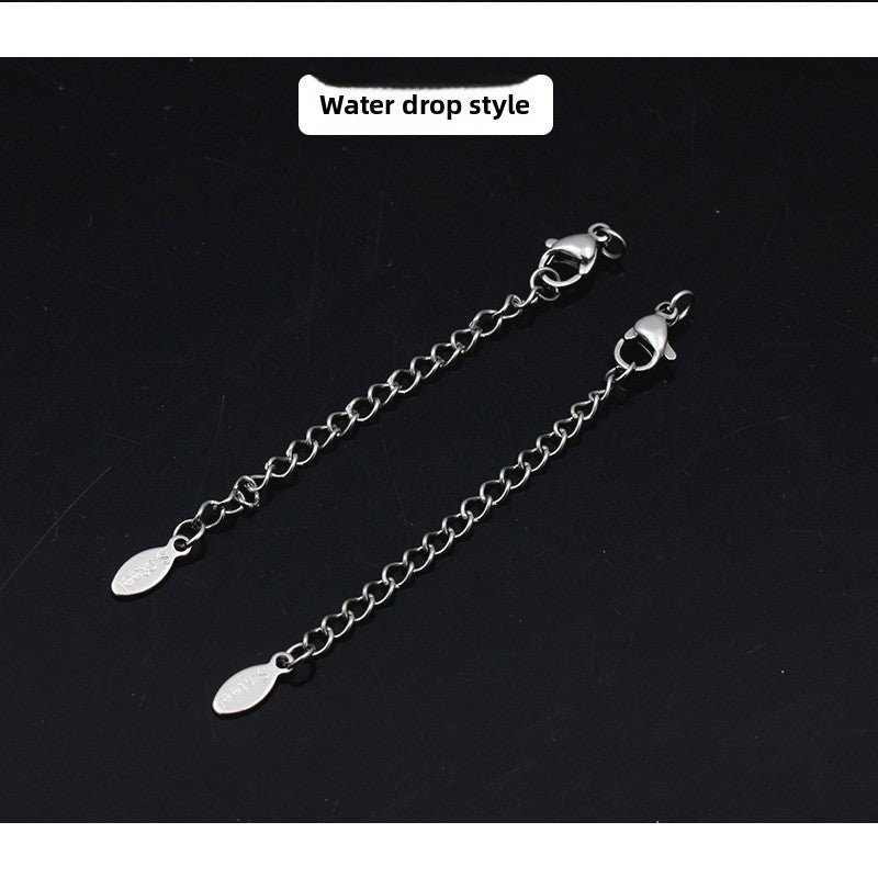 Original Design Round Extension Chain In Golden Titanium Steel With PVD Coated Finish, 1 Piece Jewelry Accessory