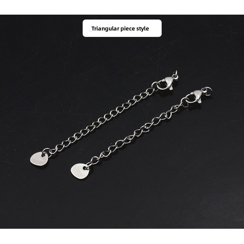 Original Design Round Extension Chain In Golden Titanium Steel With PVD Coated Finish, 1 Piece Jewelry Accessory